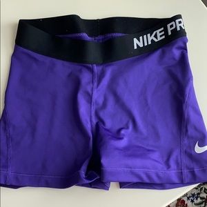 nike pro spandex purple adult small